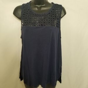 H&M hi low tank top with lace detail